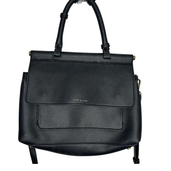 Love and Lore Black Handbag With Adjustable Straps - Picture 1 of 1